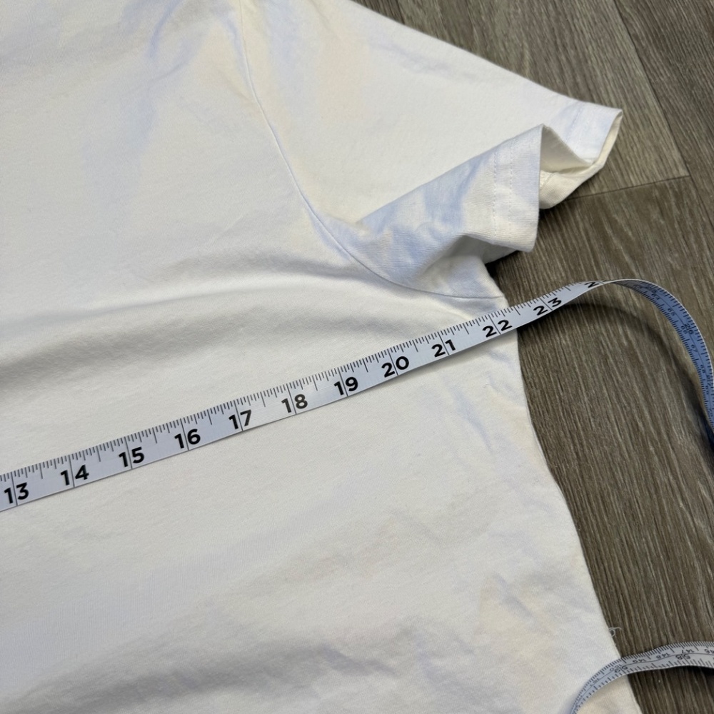 ZARA 100% cotton long white t-shirt size L - Picture 2 of 8